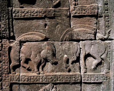 Stone carving by Cambodian School
